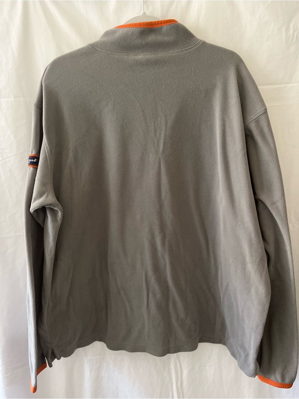 Life Is Good Men's Gray Zip-Up Fleece with Orange Trim XL - Picture 5 of 5